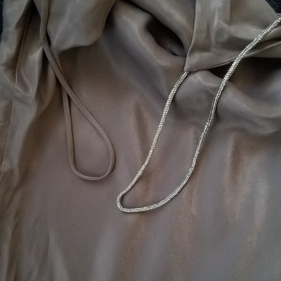 NWT RHINESTONE STRAP SLIP DRESS. - Picture 2 of 8